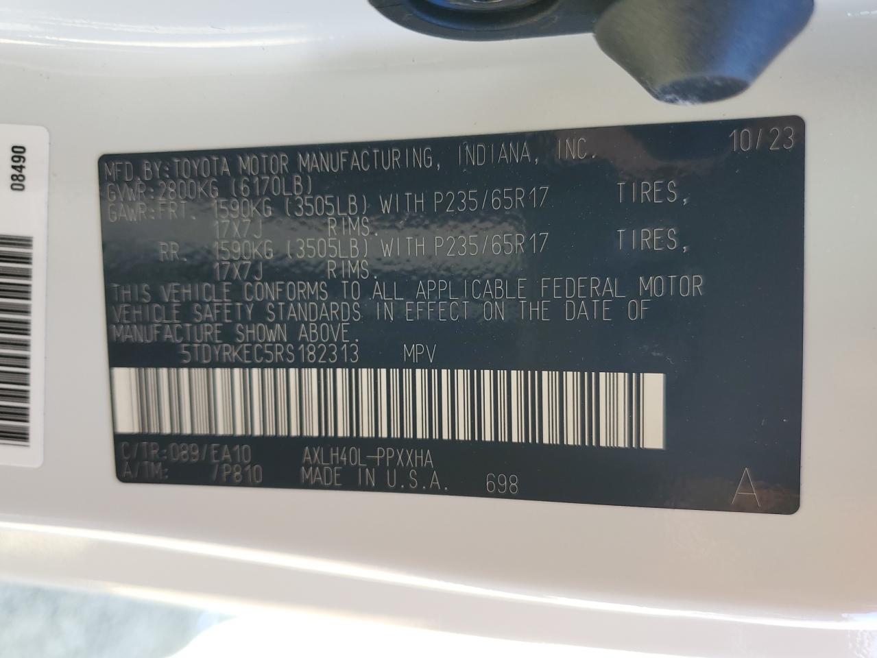 TOYOTA SIENNA 2024 — 15