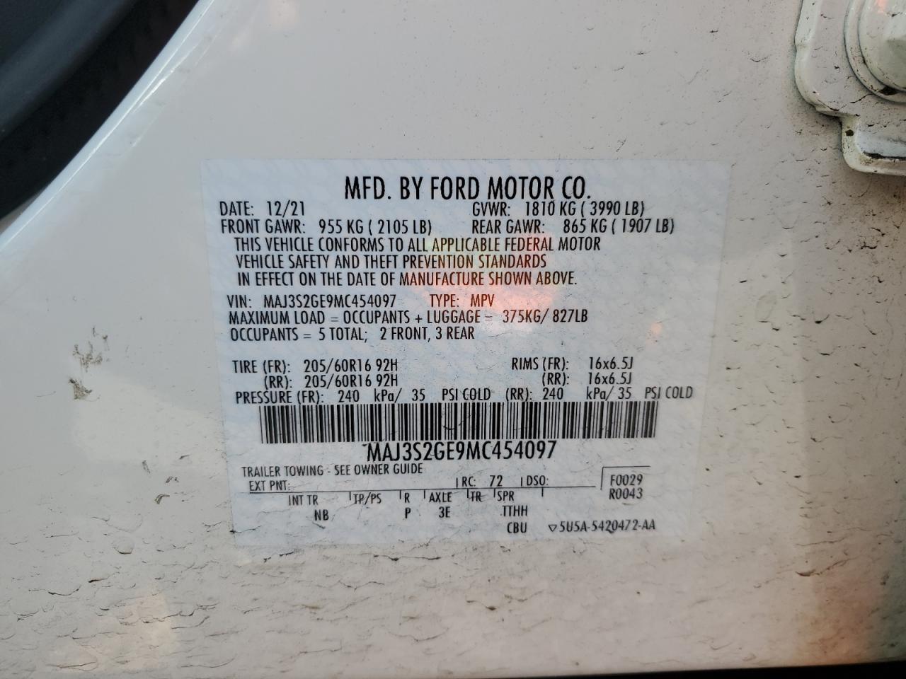 FORD ECOSPORT 2021 — 13