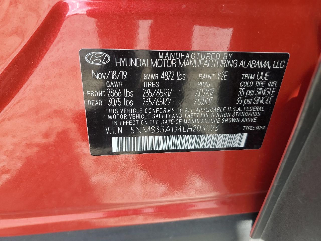 HYUNDAI SANTA FE 2020 — 15