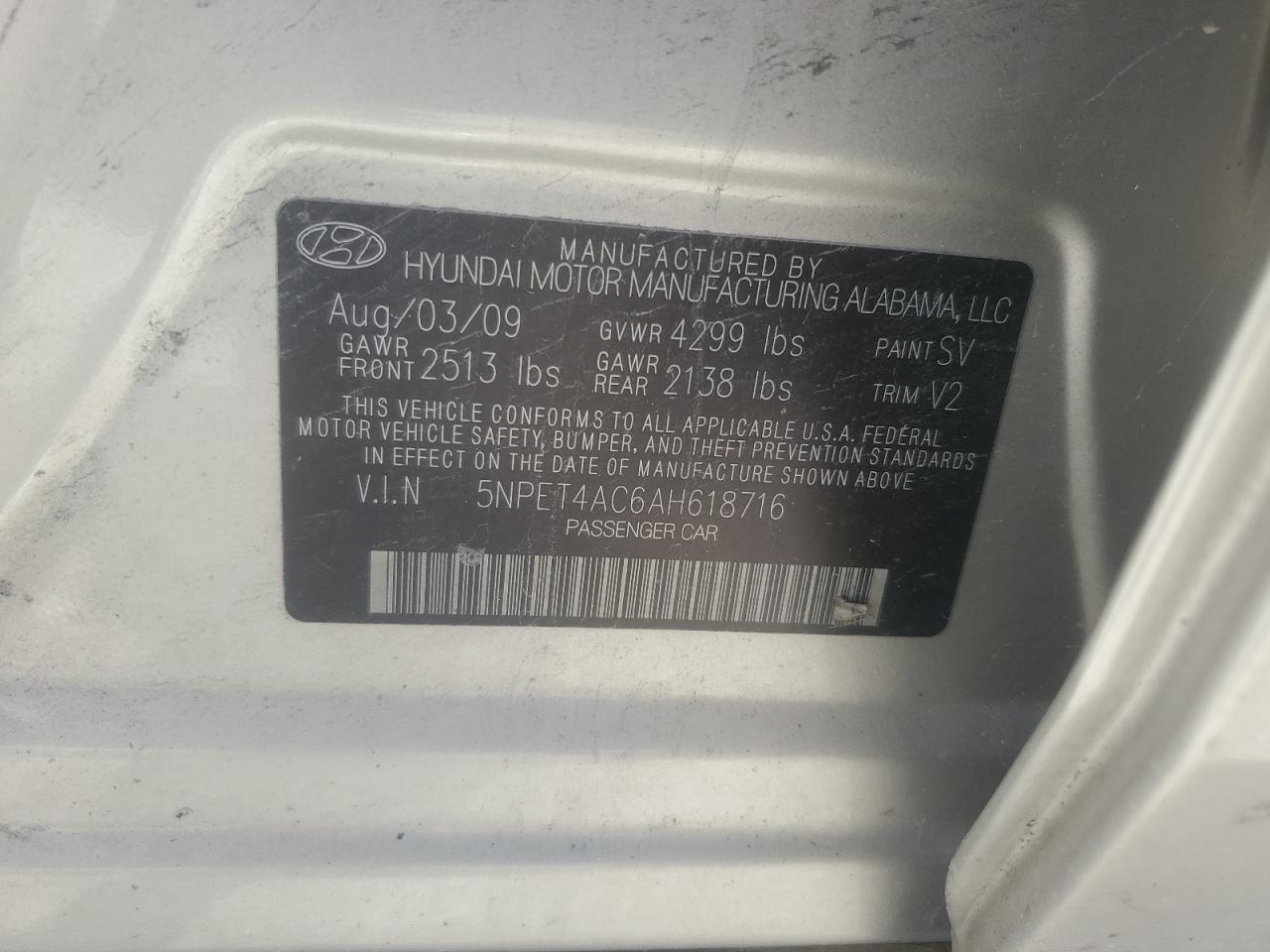 HYUNDAI SONATA 2010 — 13