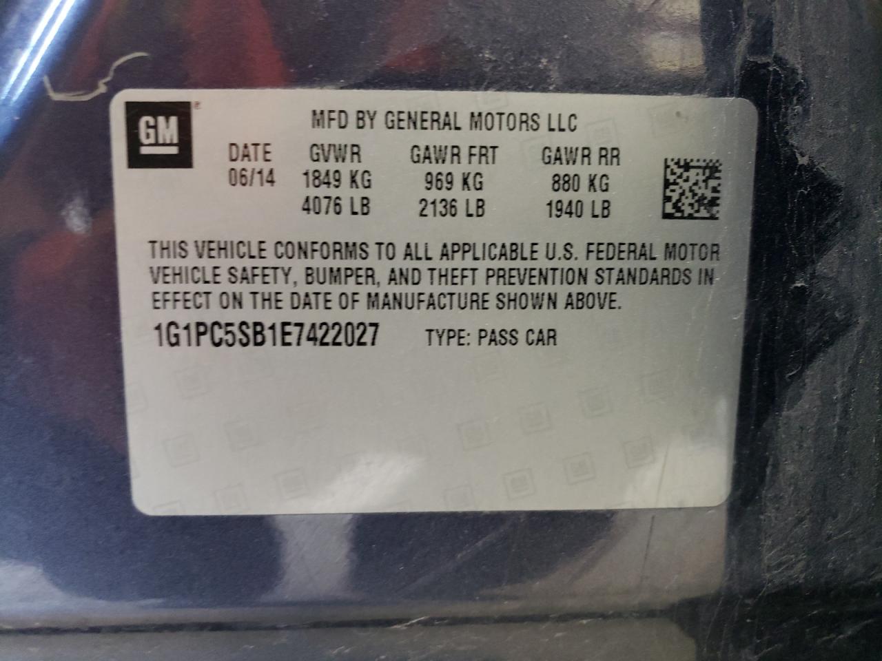 CHEVROLET CRUZE 2014 — 15
