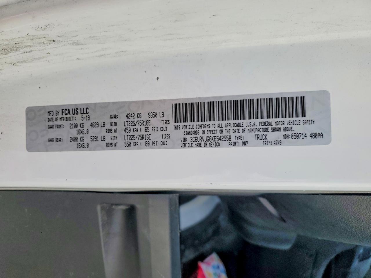 RAM PROMASTER 3500 2019 — 14