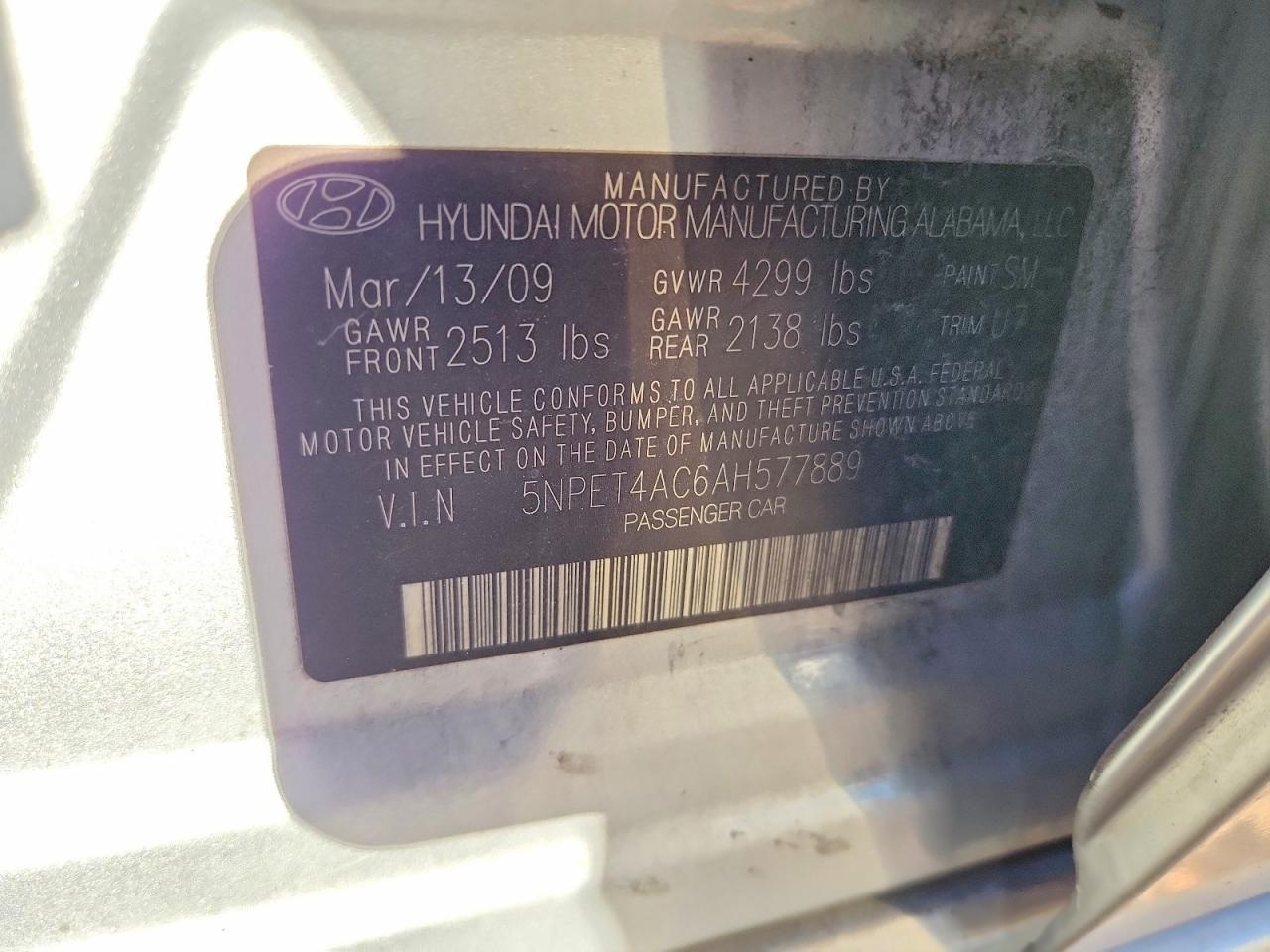 HYUNDAI SONATA 2010 — 13