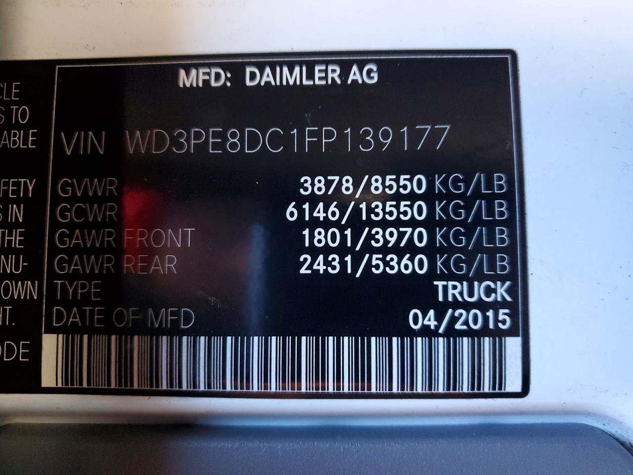 MERCEDES-BENZ SPRINTER 2015 — 14
