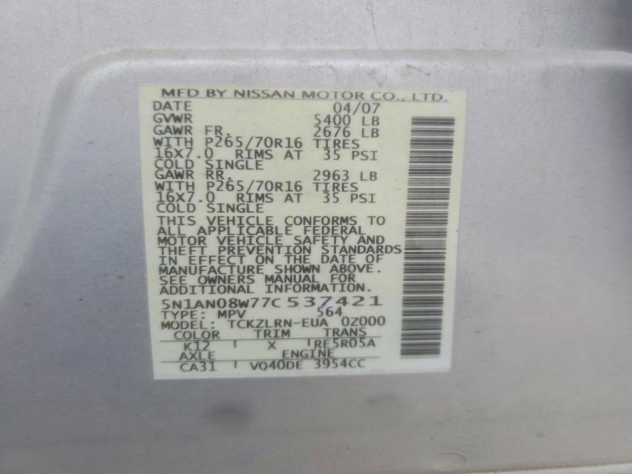 NISS XTERRA 2007 — 13