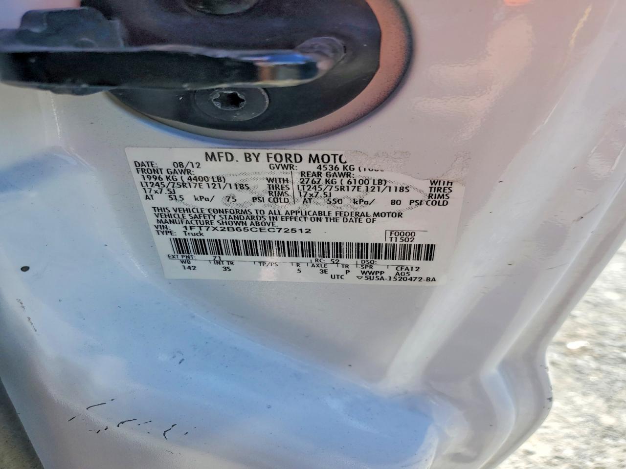 FORD F250 2012 — 13