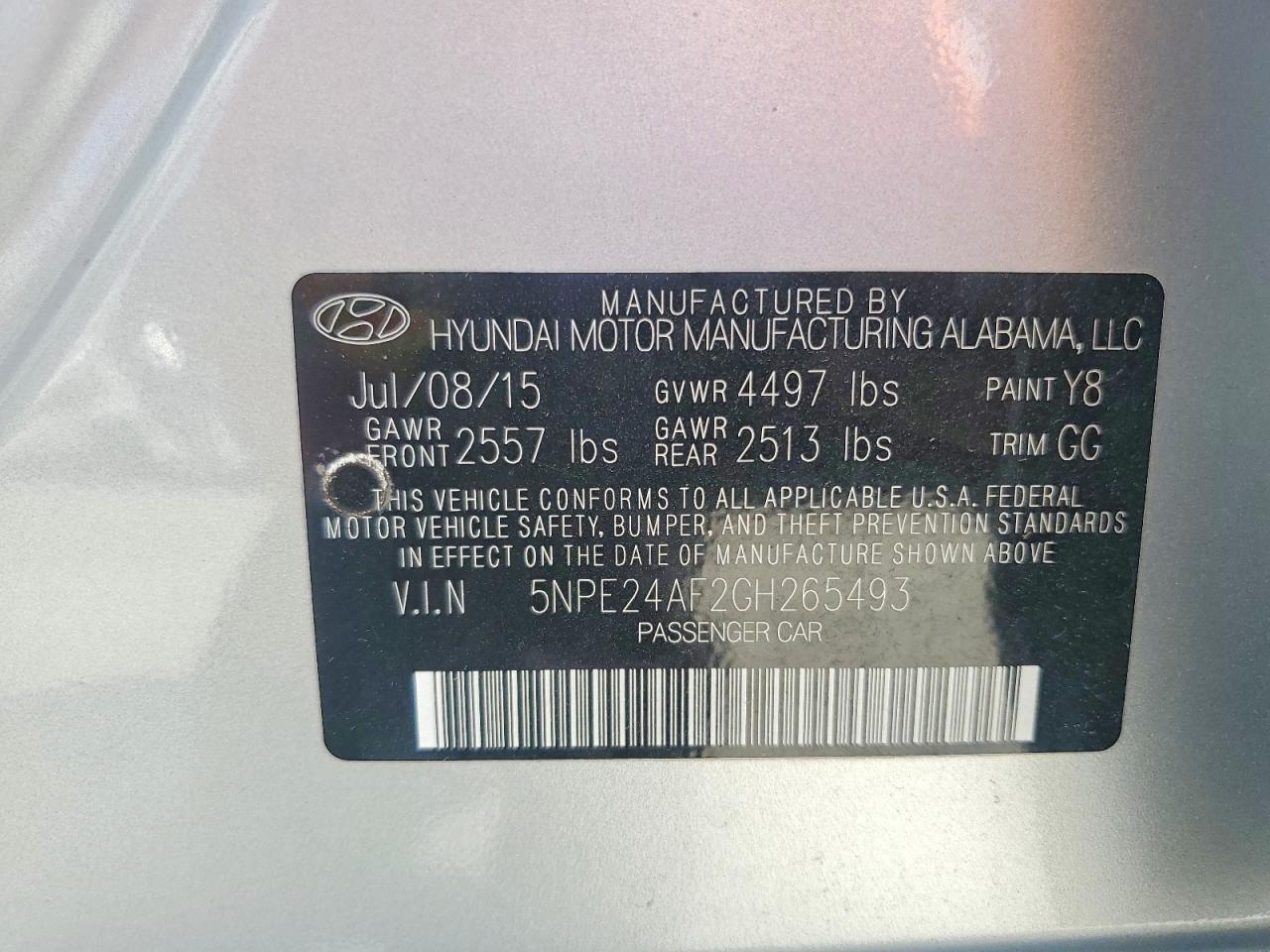 HYUNDAI SONATA 2016 — 13