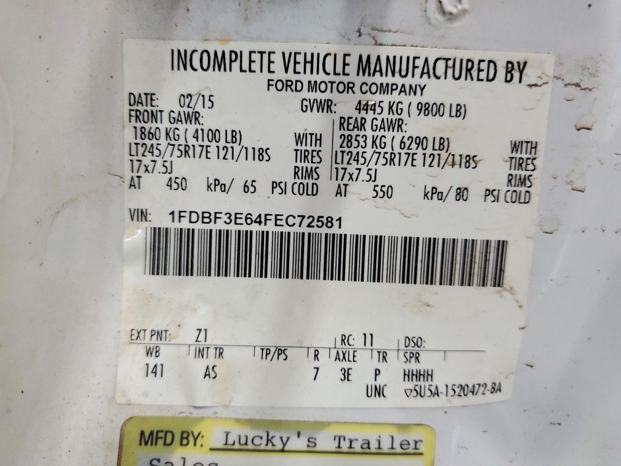 FORD F350 2015 — 13