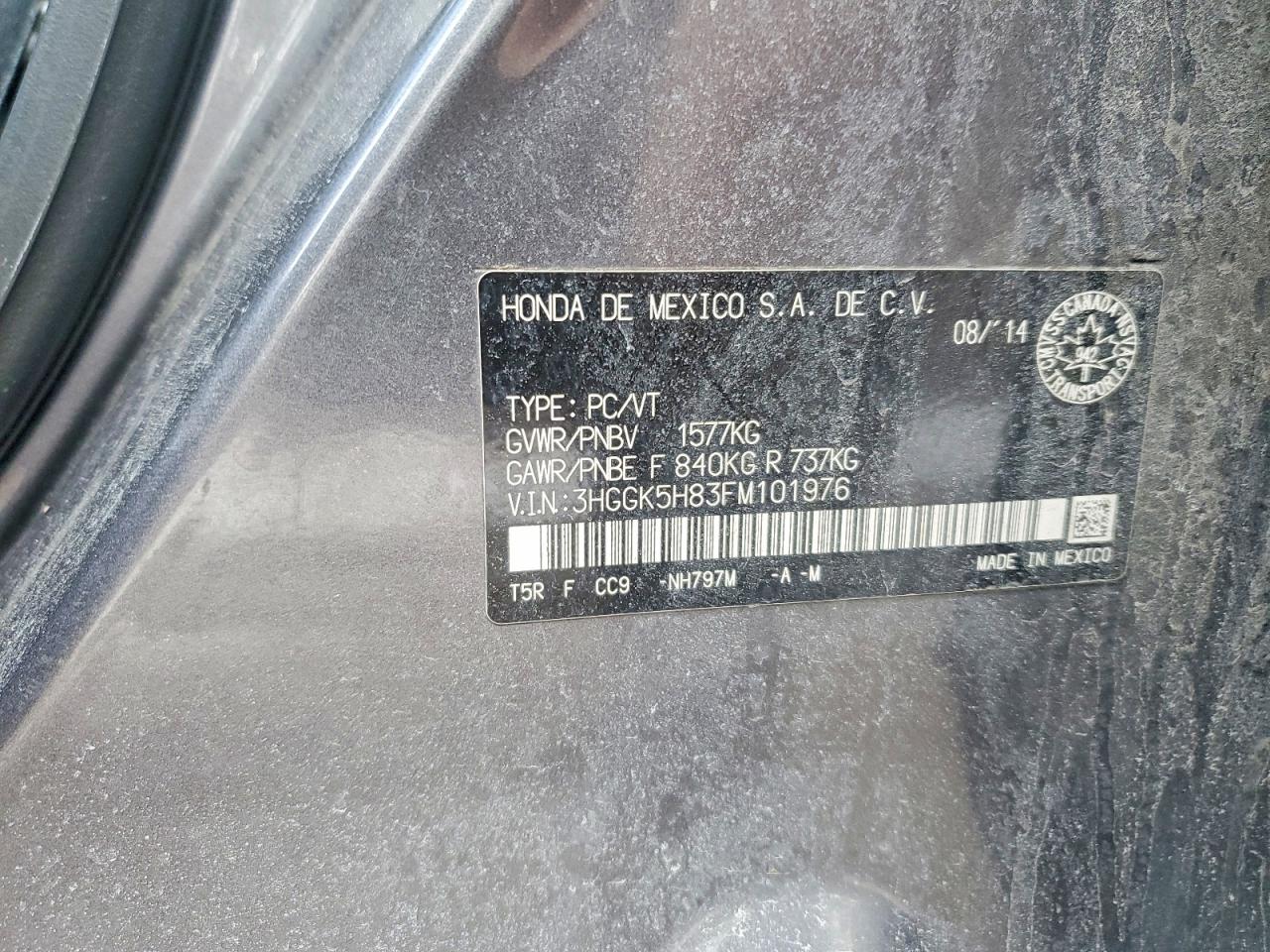 HONDA FIT 2015 — 14