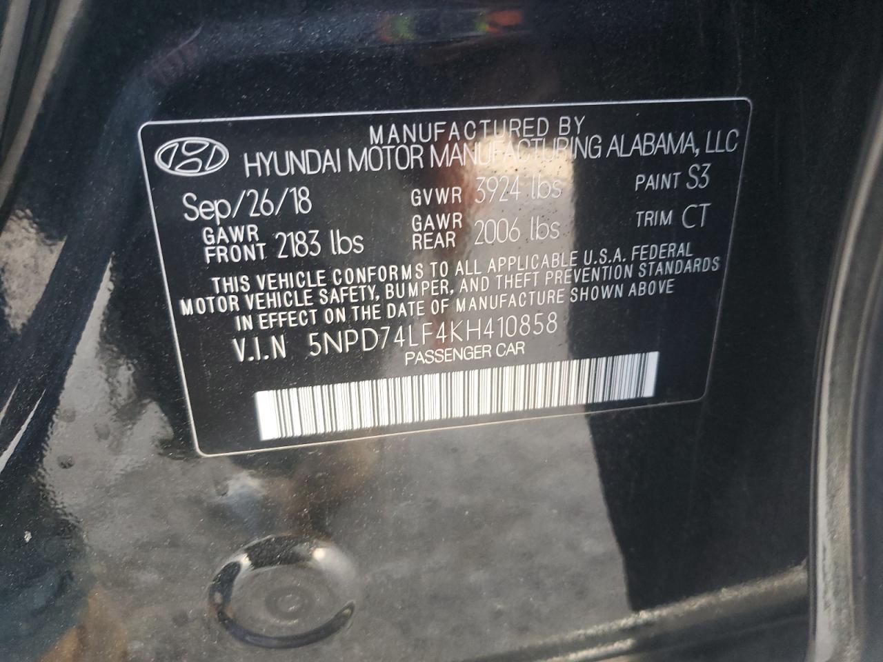 HYUNDAI ELANTRA 2019 — 14