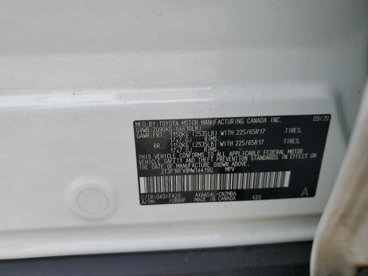 TOYOTA RAV4 XLE 2021 — 13
