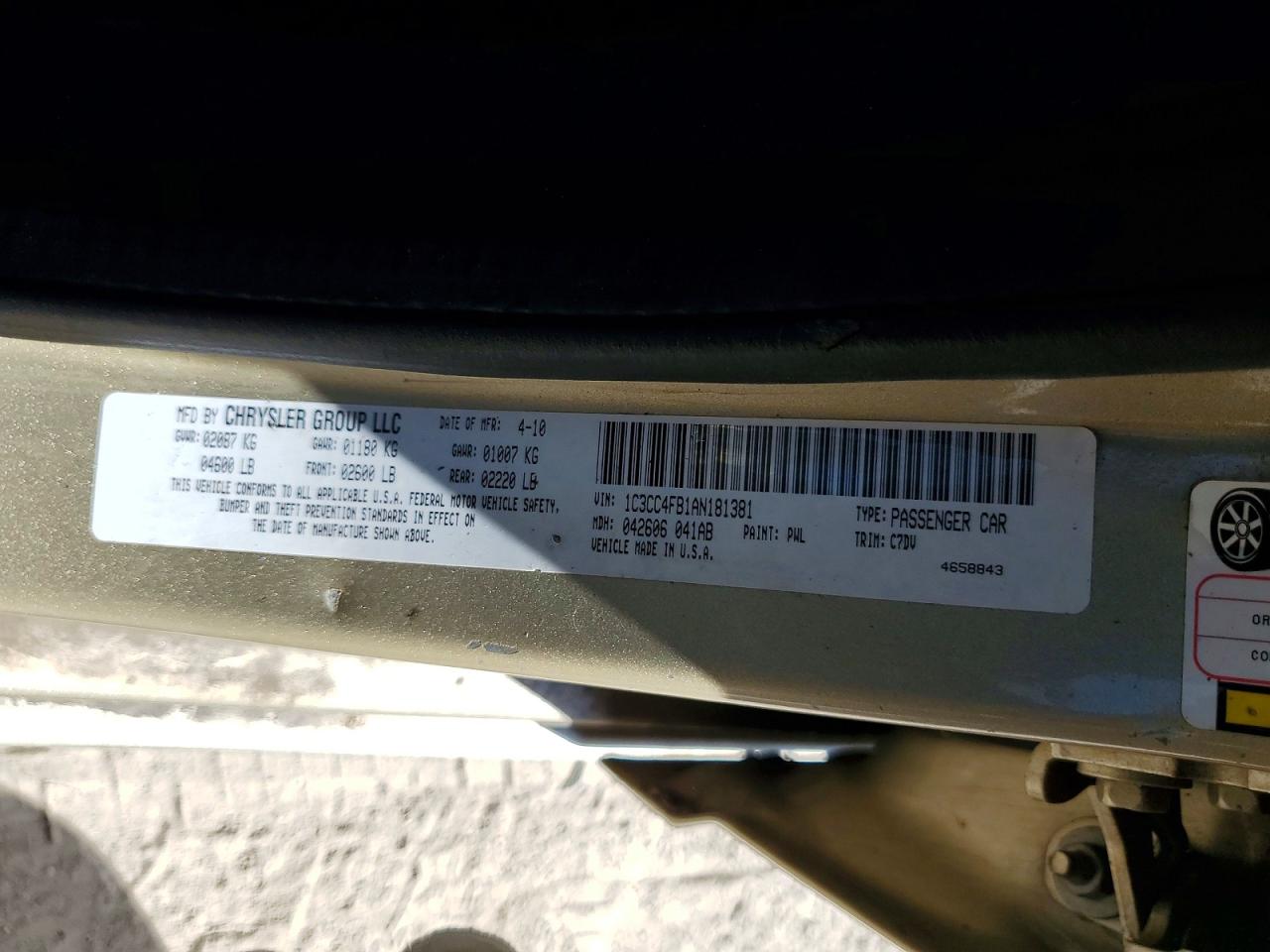 CHRYSLER SEBRING 2010 — 14