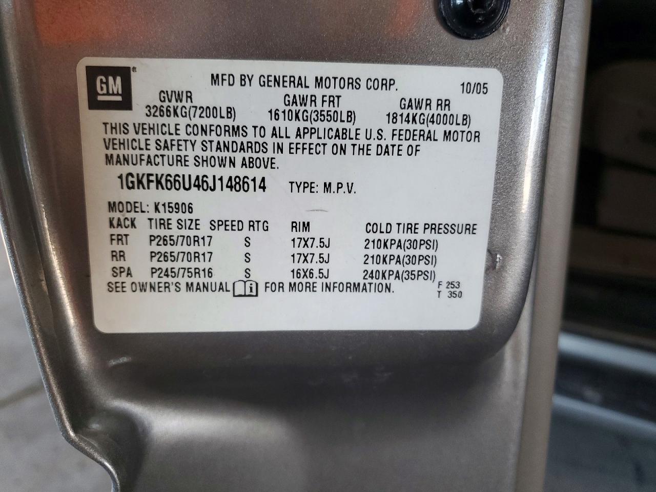 GMC YUKON XL 2006 — 14