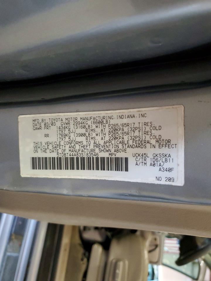 TOYOTA SEQUOIA 2003 — 14