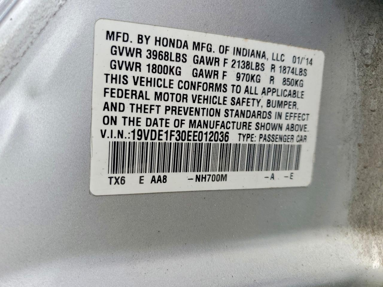 ACURA ILX 2014 — 13