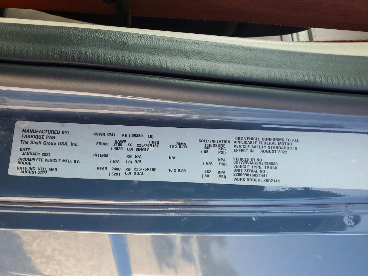 RAM PROMASTER 1500 2022 — 13