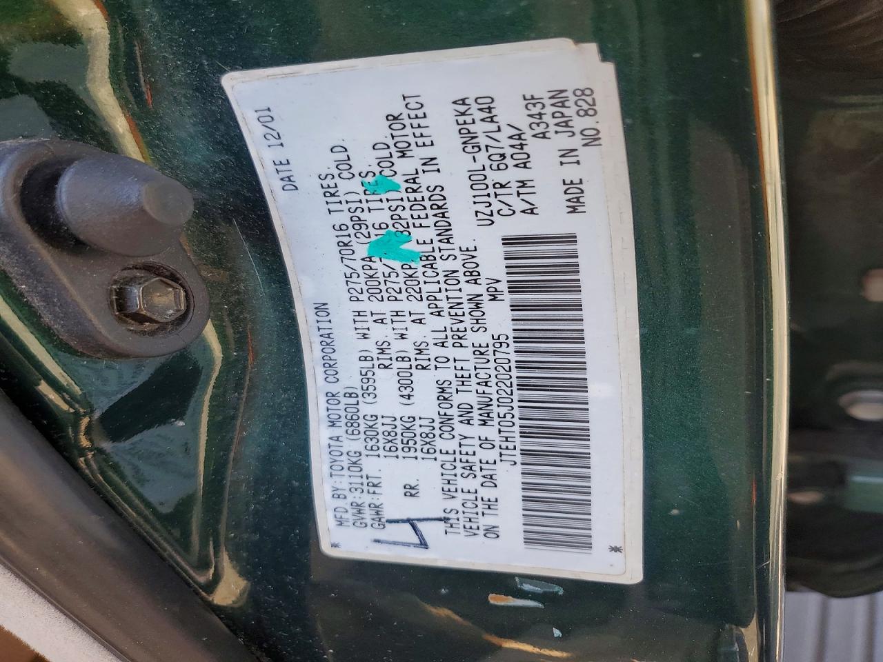 TOYOTA LAND CRUISER 2002 — 13