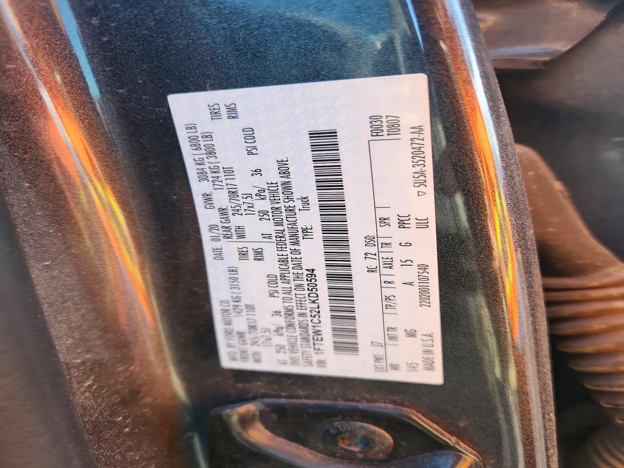 FORD F150 SUPERCREW 2020 — 13