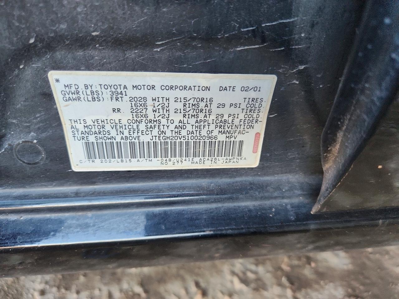 TOYOTA RAV4 2001 — 14