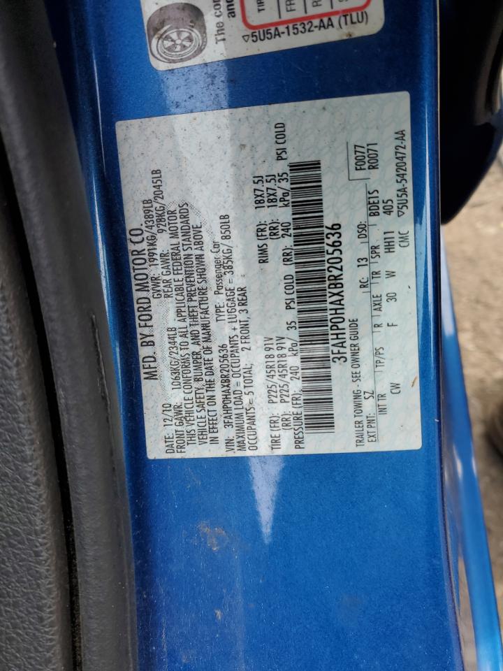 FORD FUSION 2011 — 13