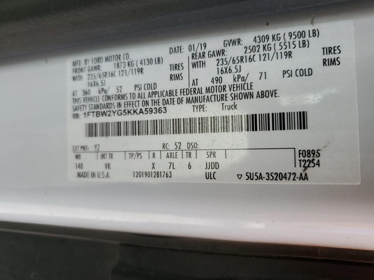 FORD TRANSIT 2019 — 14