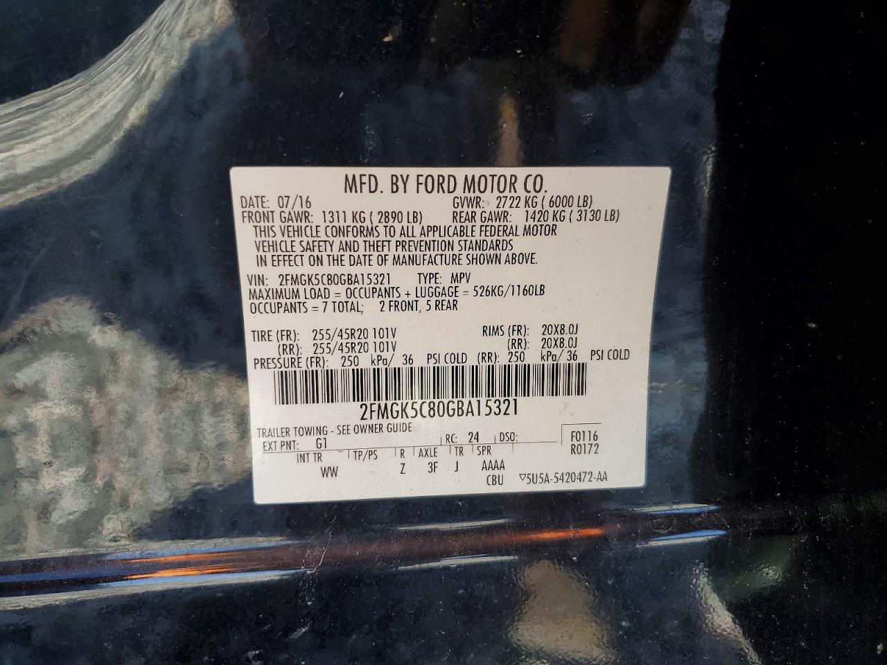 FORD FLEX 2016 — 14