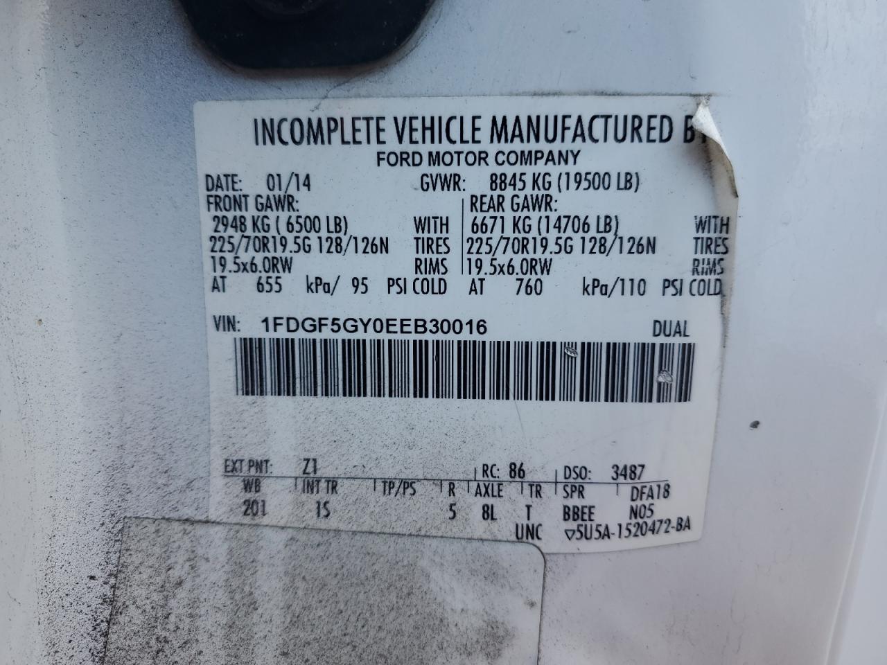 FORD F550 SUPER 2014 — 14