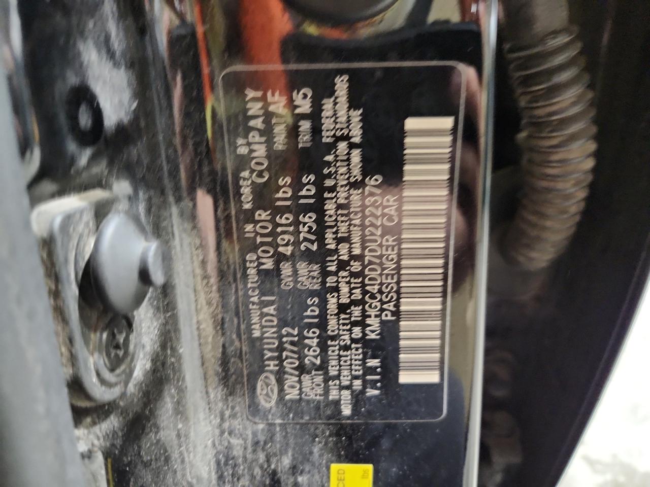HYUNDAI GENESIS 3.8L 2013 — 14