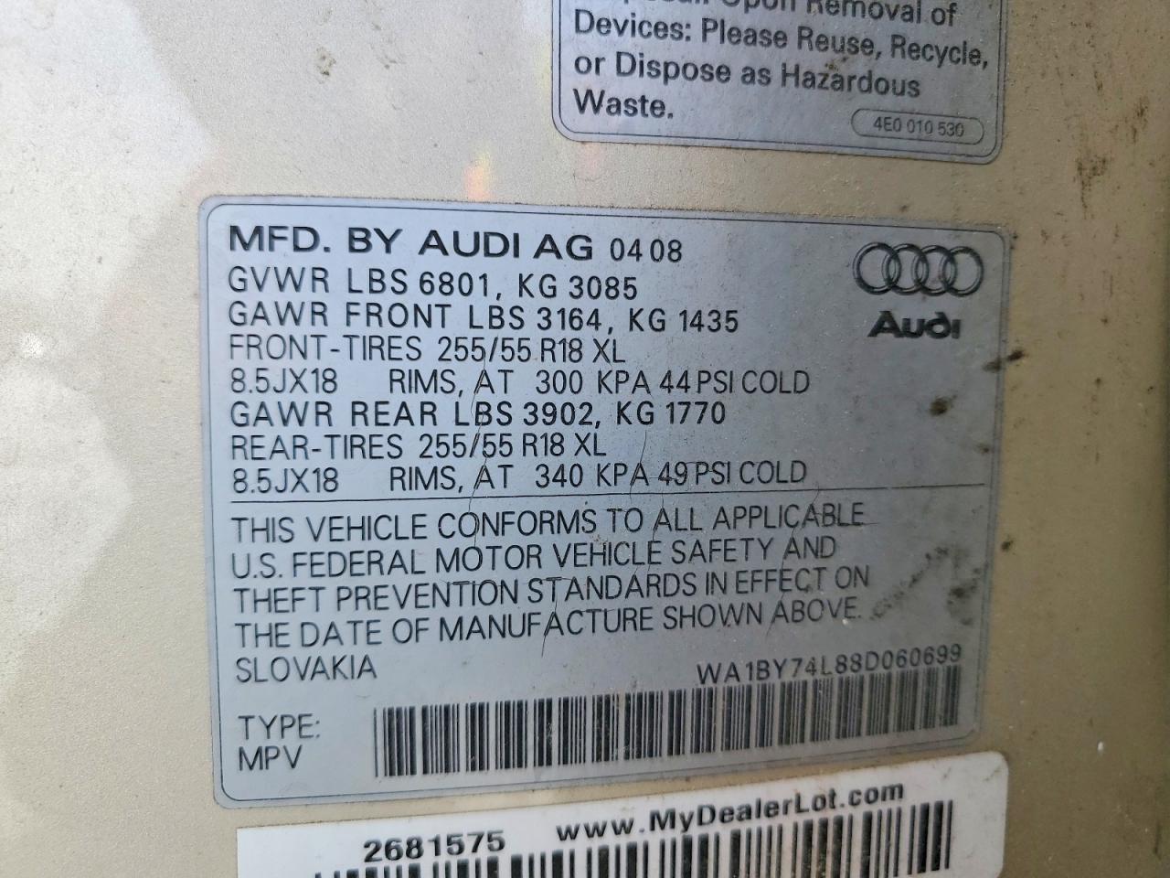AUDI Q7 2008 — 13