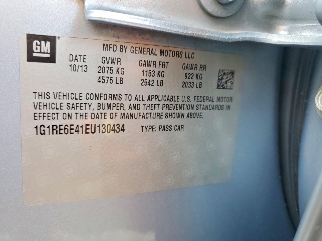 CHEVROLET VOLT 2014 — 13