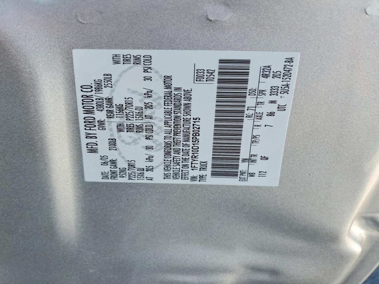FORD RANGER 2005 — 13