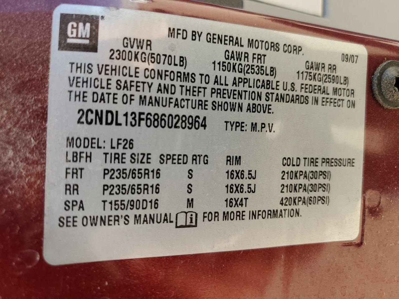 CHEVROLET EQUINOX 2008 — 14