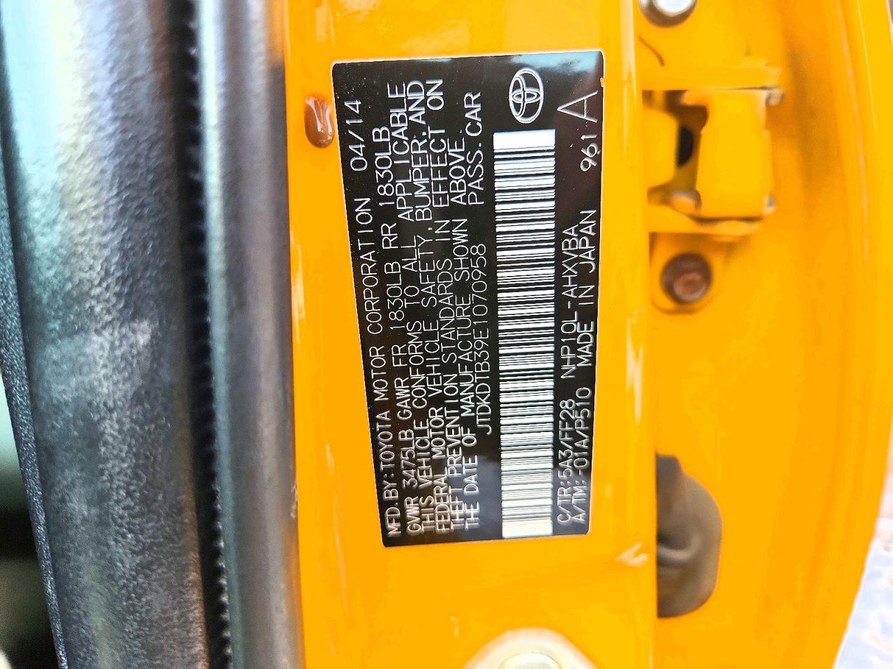 TOYOTA PRIUS C 2014 — 13