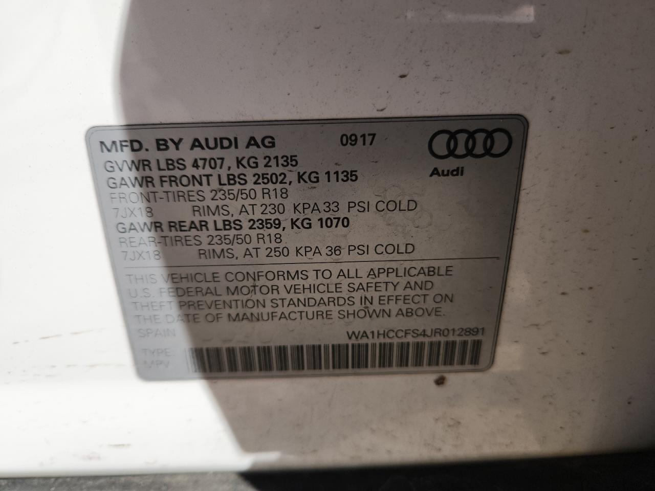 AUDI Q3 2018 — 14