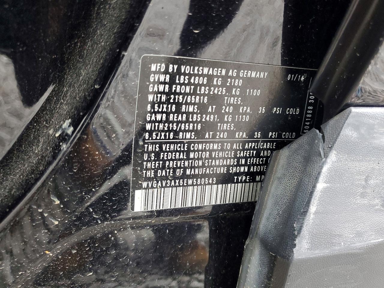 VOLKSWAGEN TIGUAN 2014 — 14