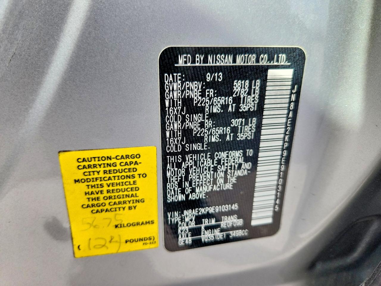 NISSAN QUEST 2014 — 14