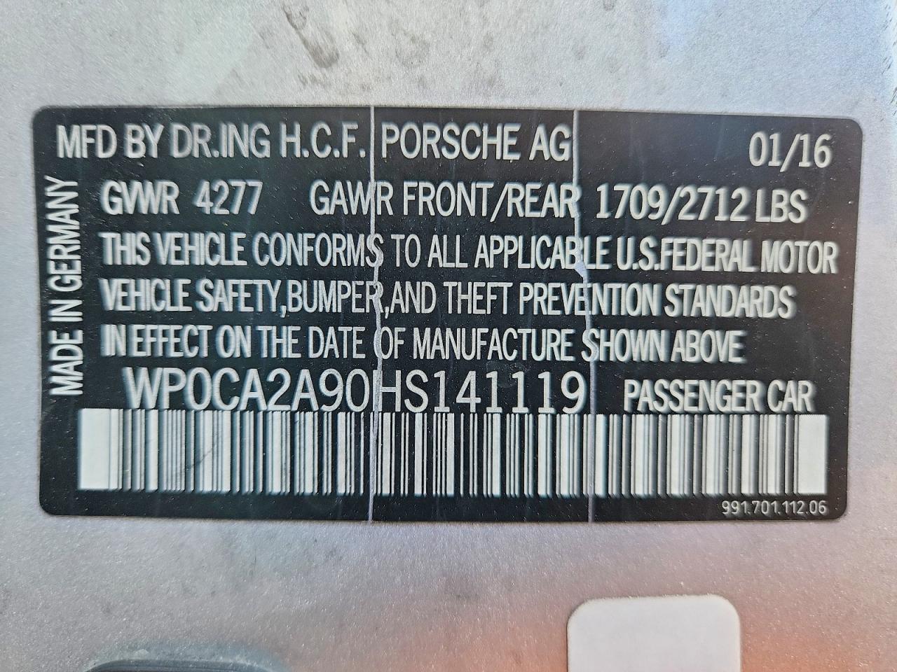 PORSCHE 911 2017 — 13