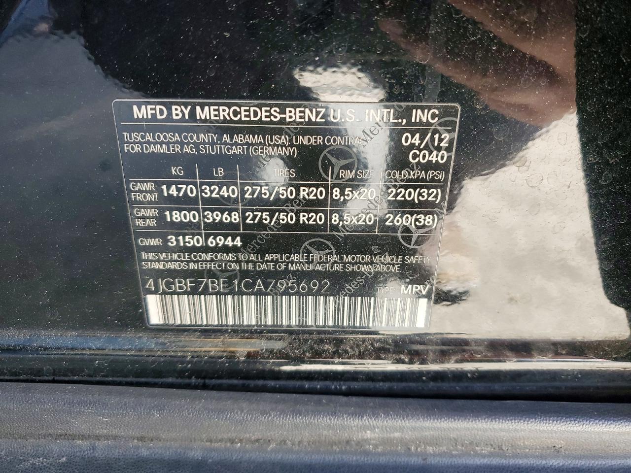MERCEDES-BENZ GL 2012 — 13
