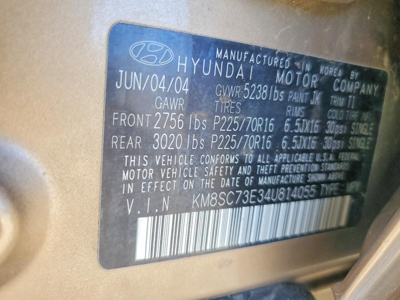 HYUNDAI SANTA FE 2004 — 14