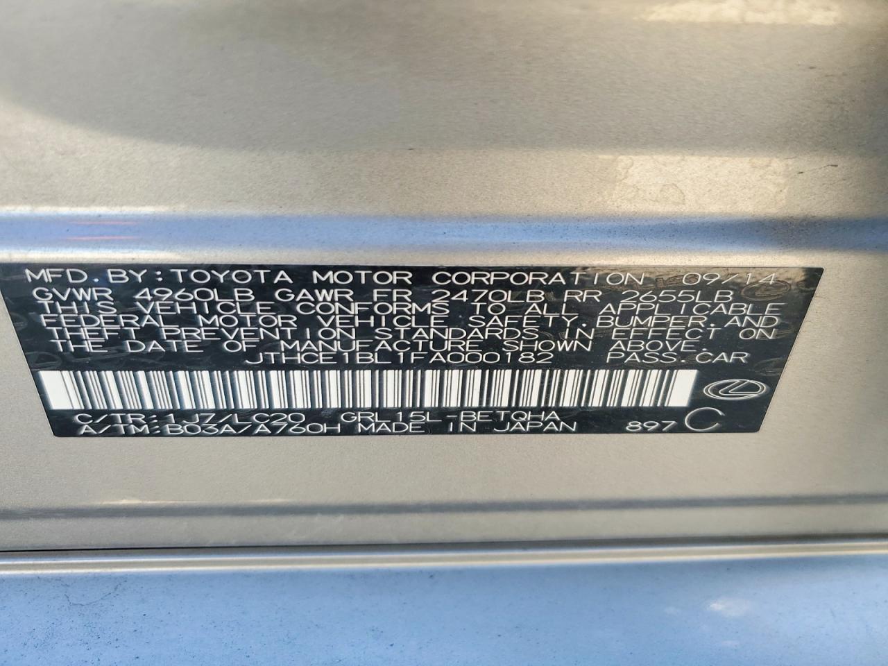 LEXUS GS 2015 — 13