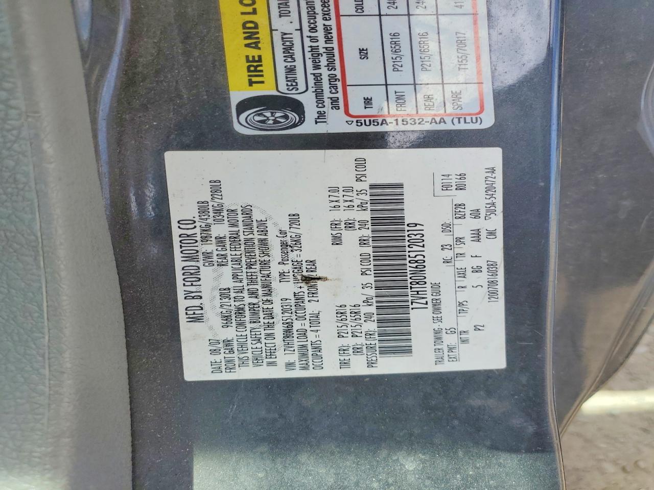 FORD MUSTANG 2008 — 13