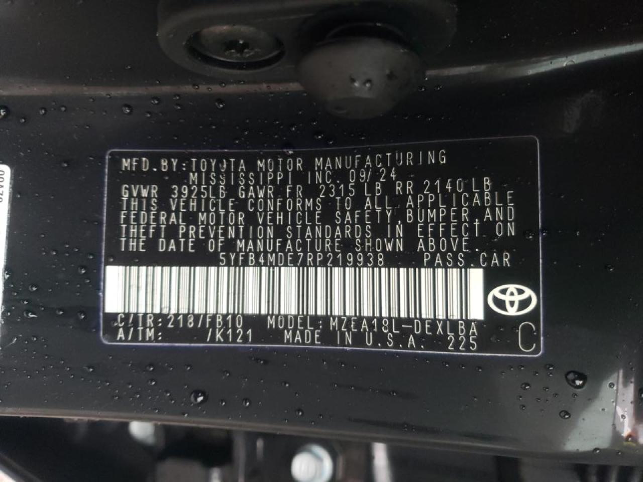 TOYOTA COROLLA 2024 — 14
