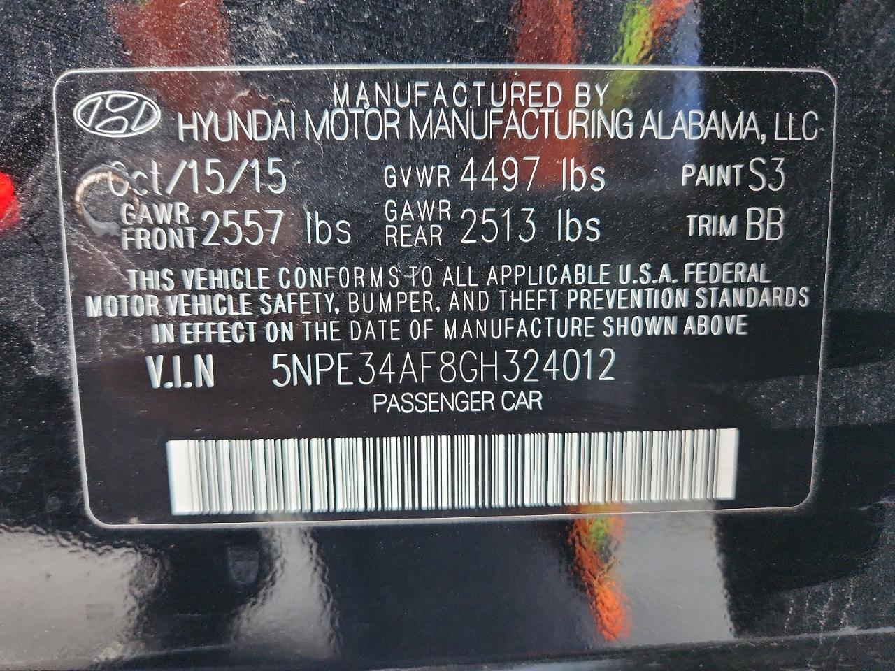 HYUNDAI SONATA 2016 — 13
