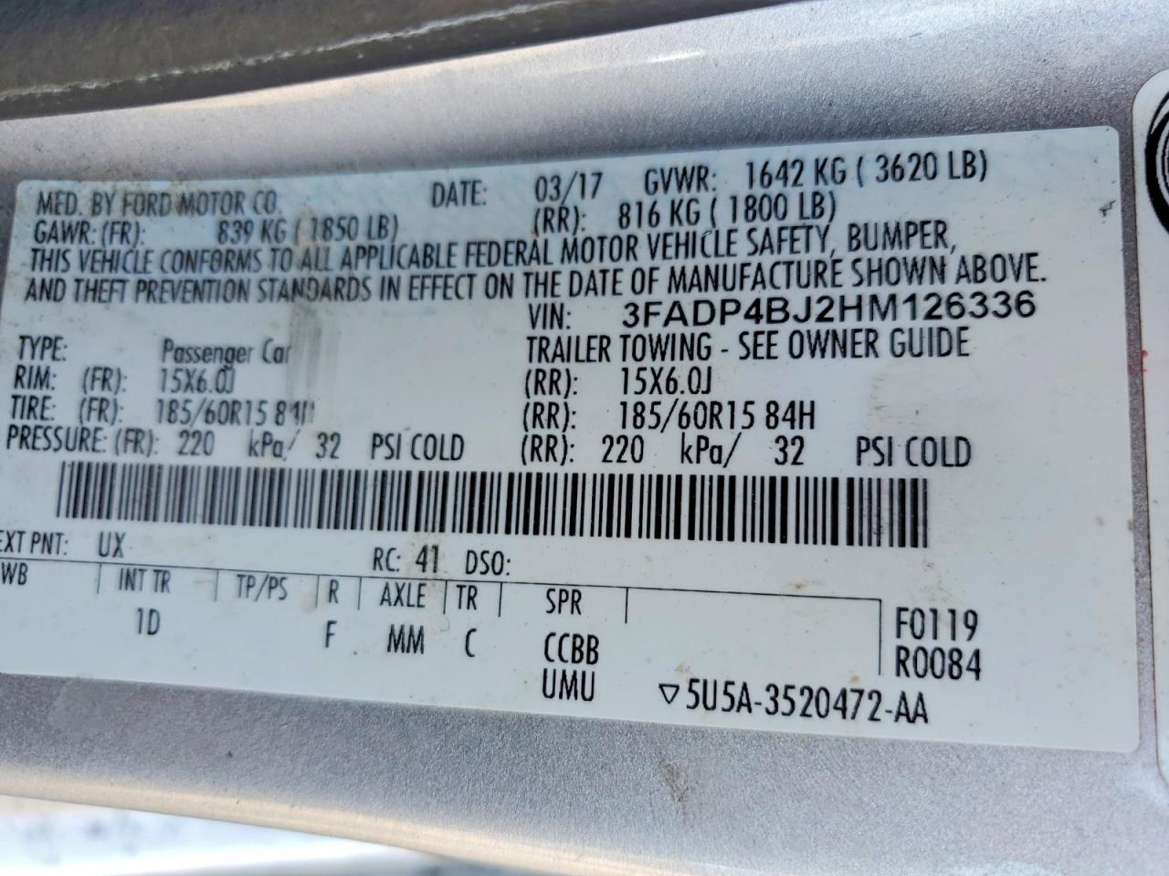 FORD FIESTA 2017 — 13