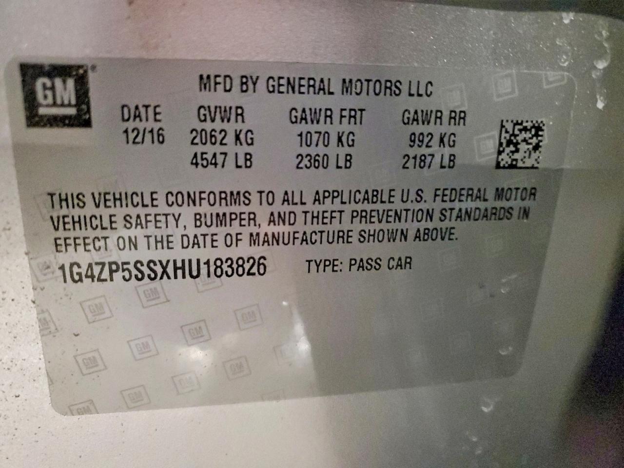 BUICK LACROSSE 2017 — 13