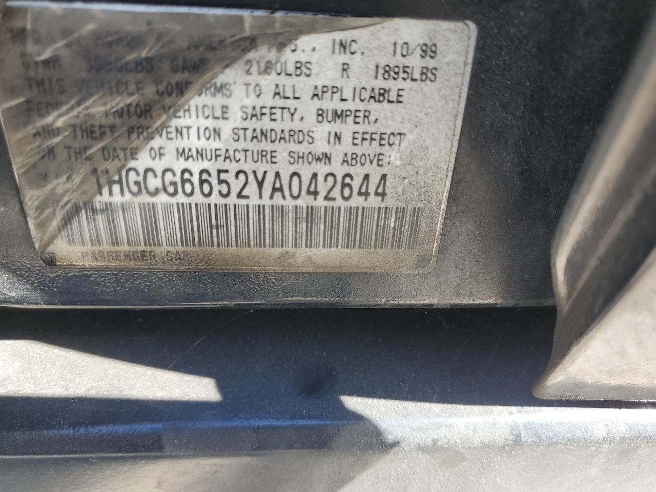 HONDA ACCORD 2000 — 13