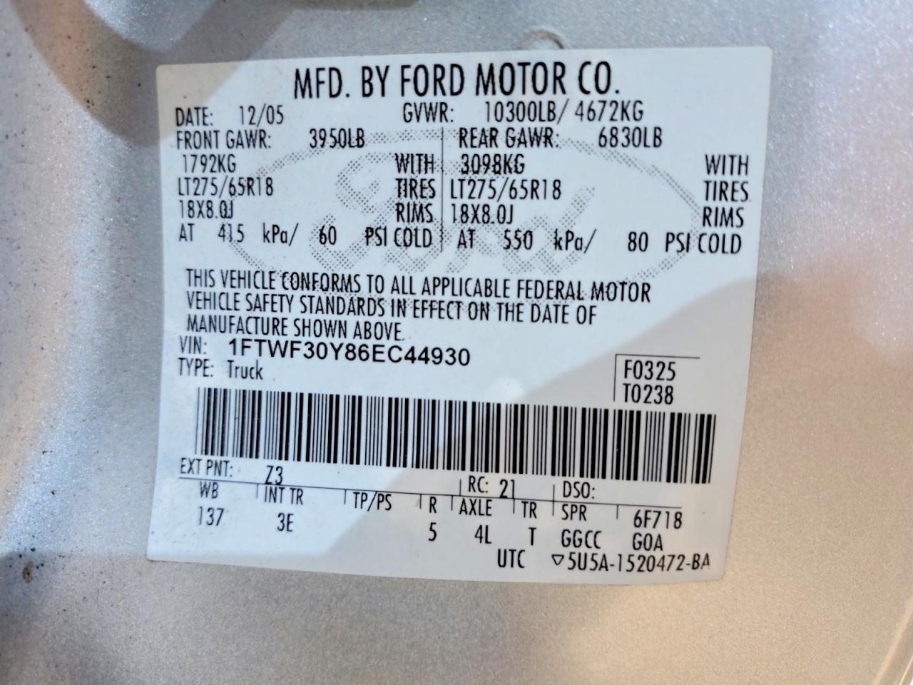 FORD F350 2006 — 13