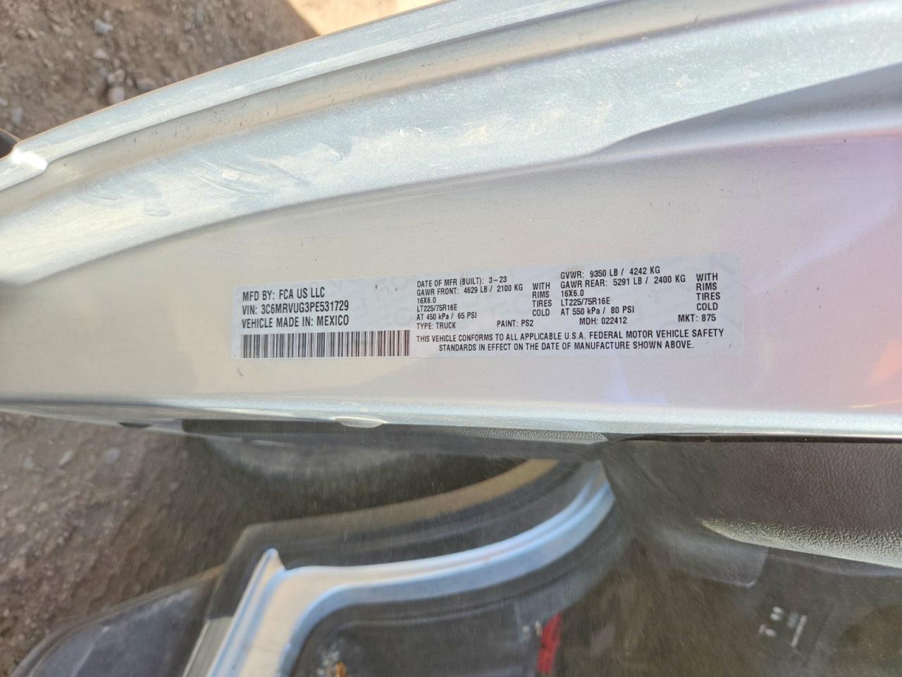 RAM PROMASTER 3500 2023 — 14