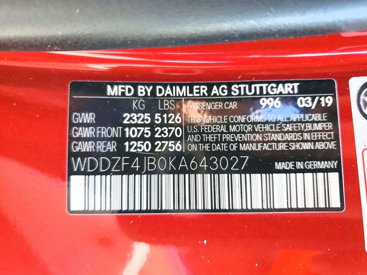 MERCEDES-BENZ E 2019 — 14