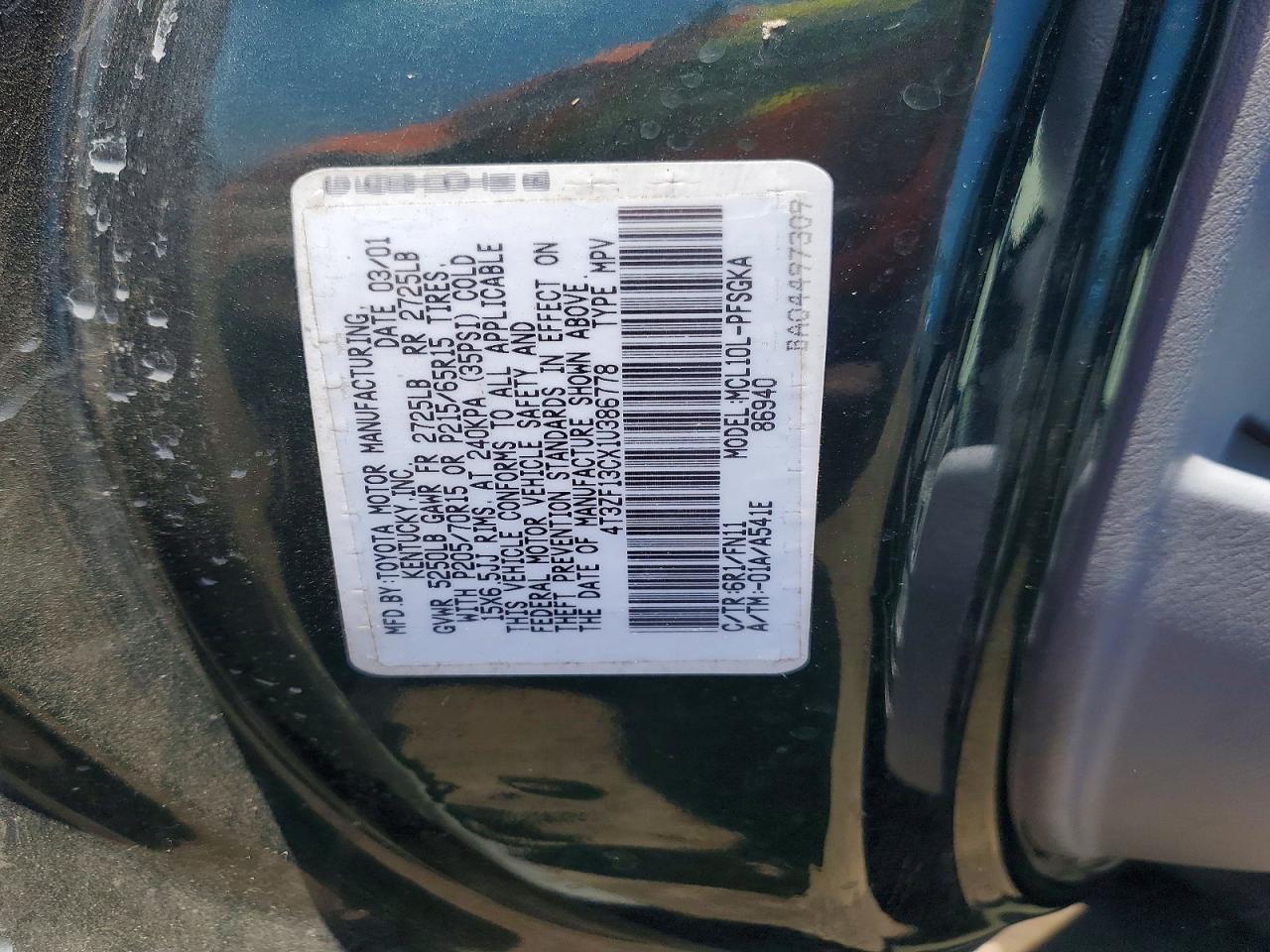 TOYOTA SIENNA 2001 — 14